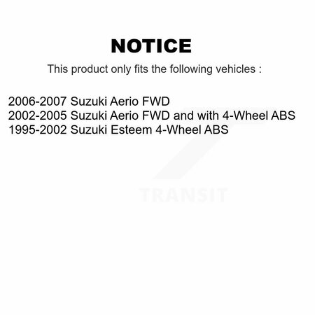 Kugel Rear Wheel Bearing Hub Assembly For Suzuki Aerio Esteem 70-512424